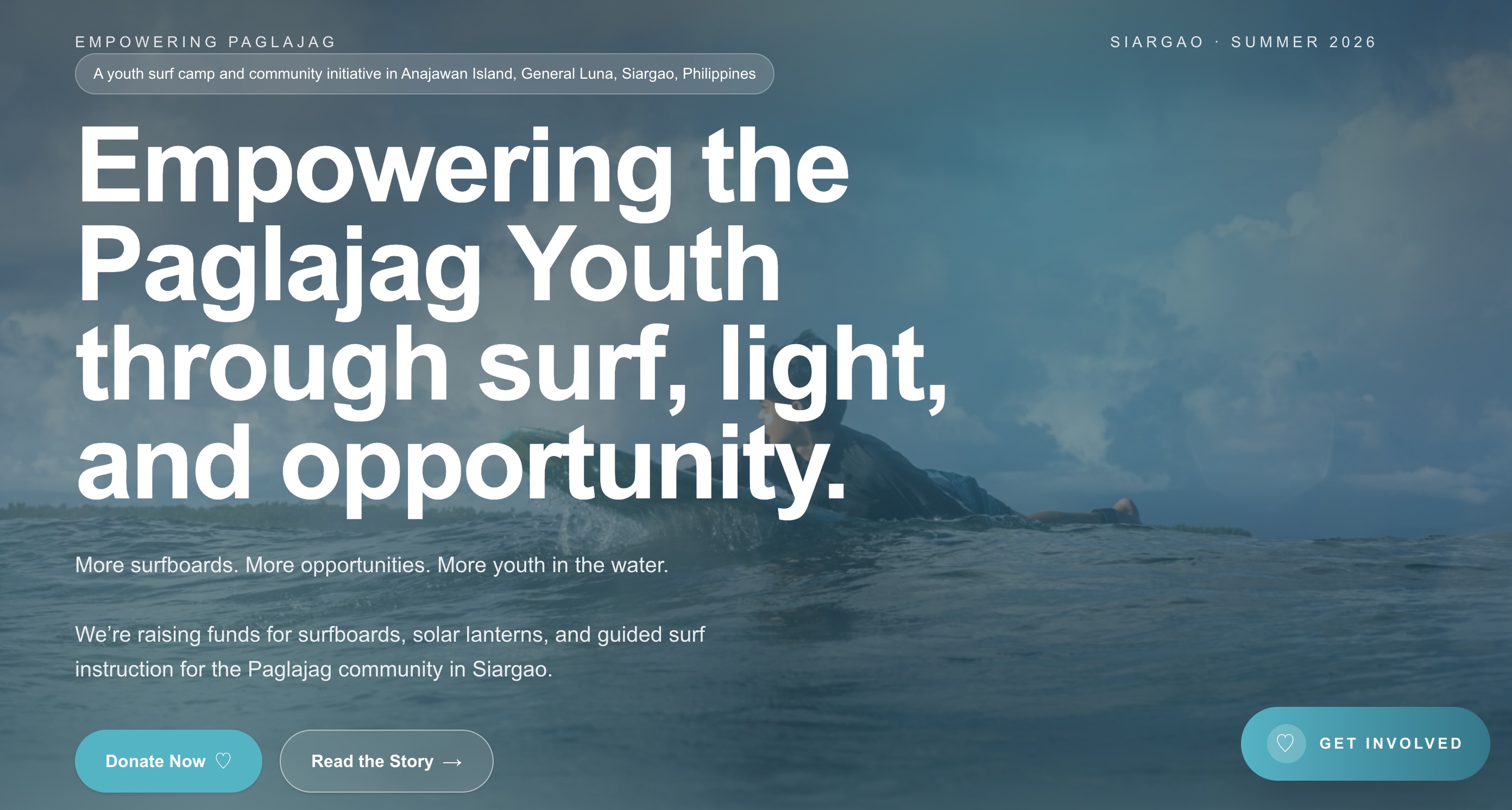 Paglajag Surf Camp website